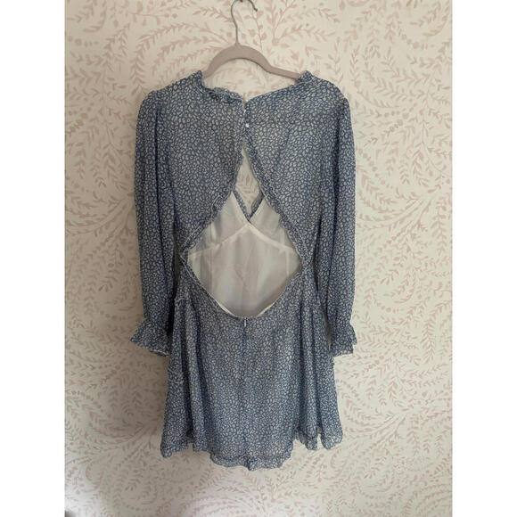 DISCOUNT SHIPPING NWT open back floral semi-sheer dress by Sucrefas - Picture 3 of 8